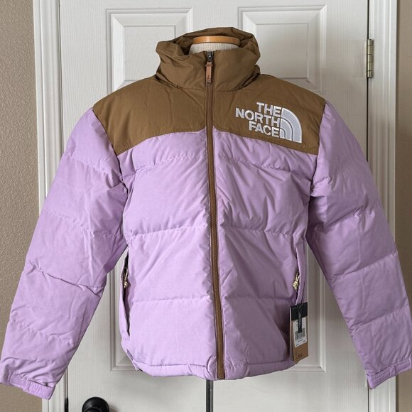 Womens The North Face 92 Low-Fi Hi-Tek Nuptse Down Puffer Jacket Lupine Purple - Picture 1 of 8